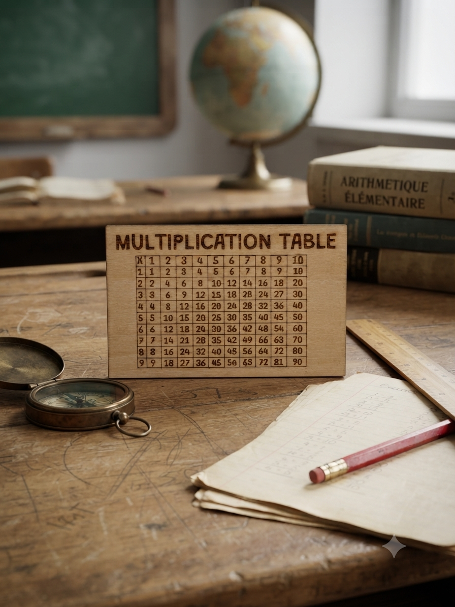 L'Abacus-Bois – Table de Multiplication Gravée