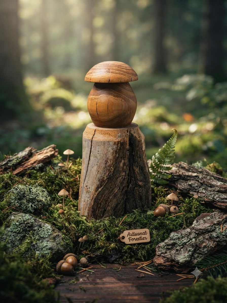 Sculpture "L'Or de l'Acacia" en bois de robinier - Pièce unique