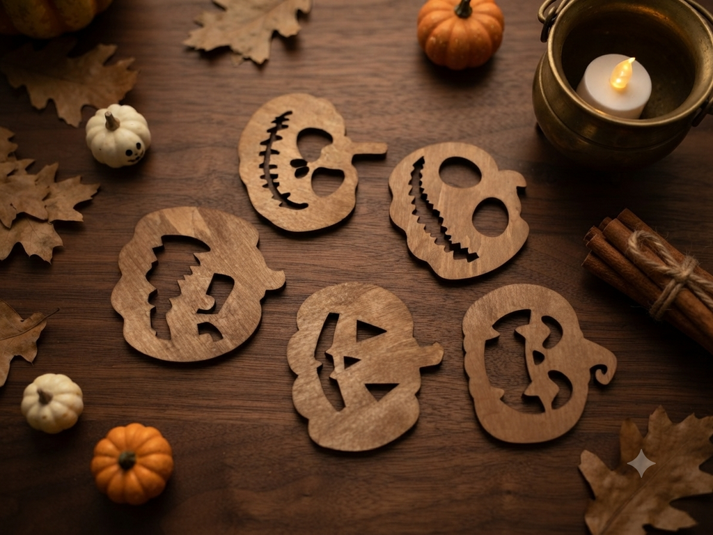 Lot de 5 Dessous de verre Esprits d'Automne