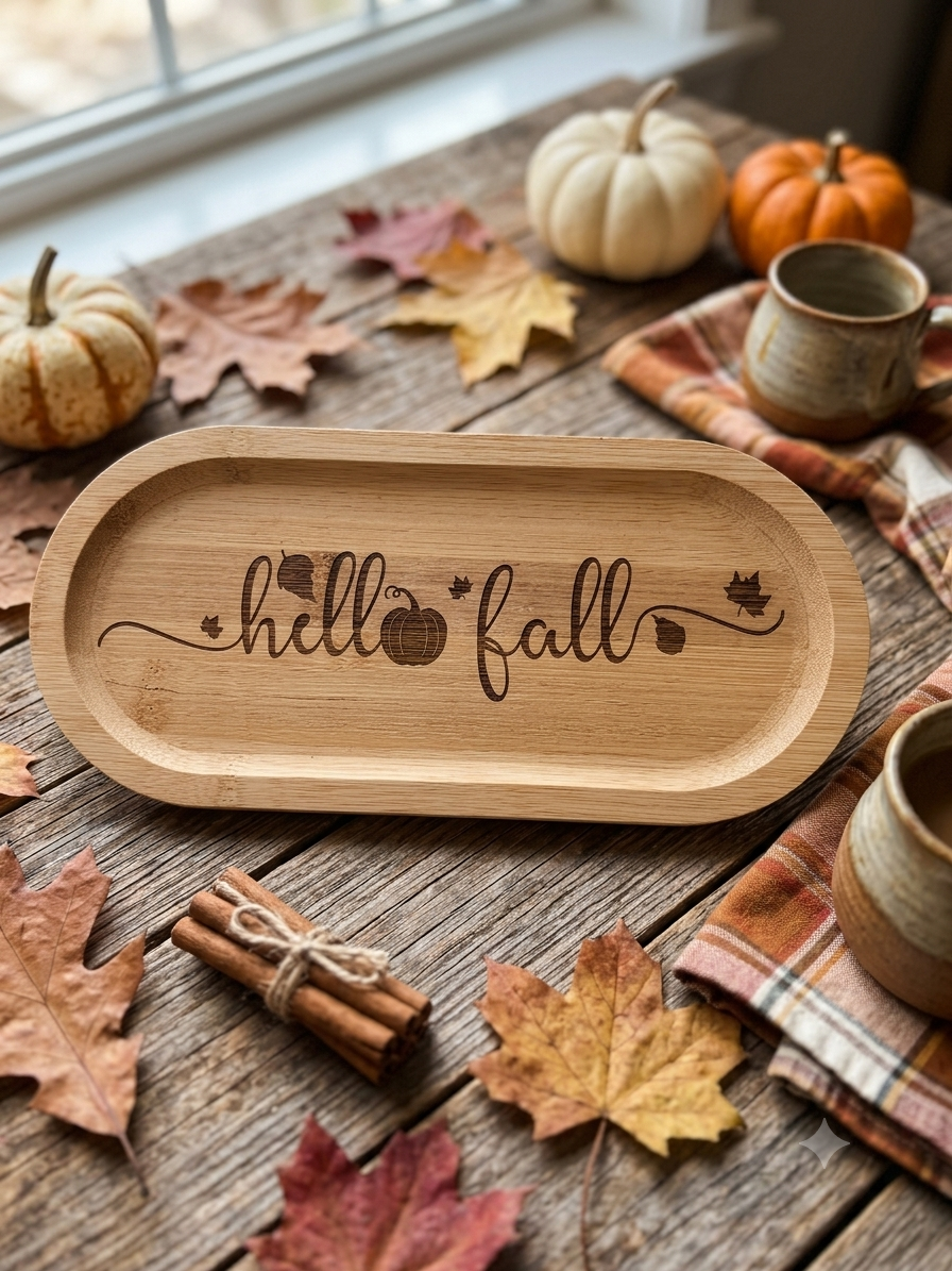 Plateau décoratif « Hello Fall »
