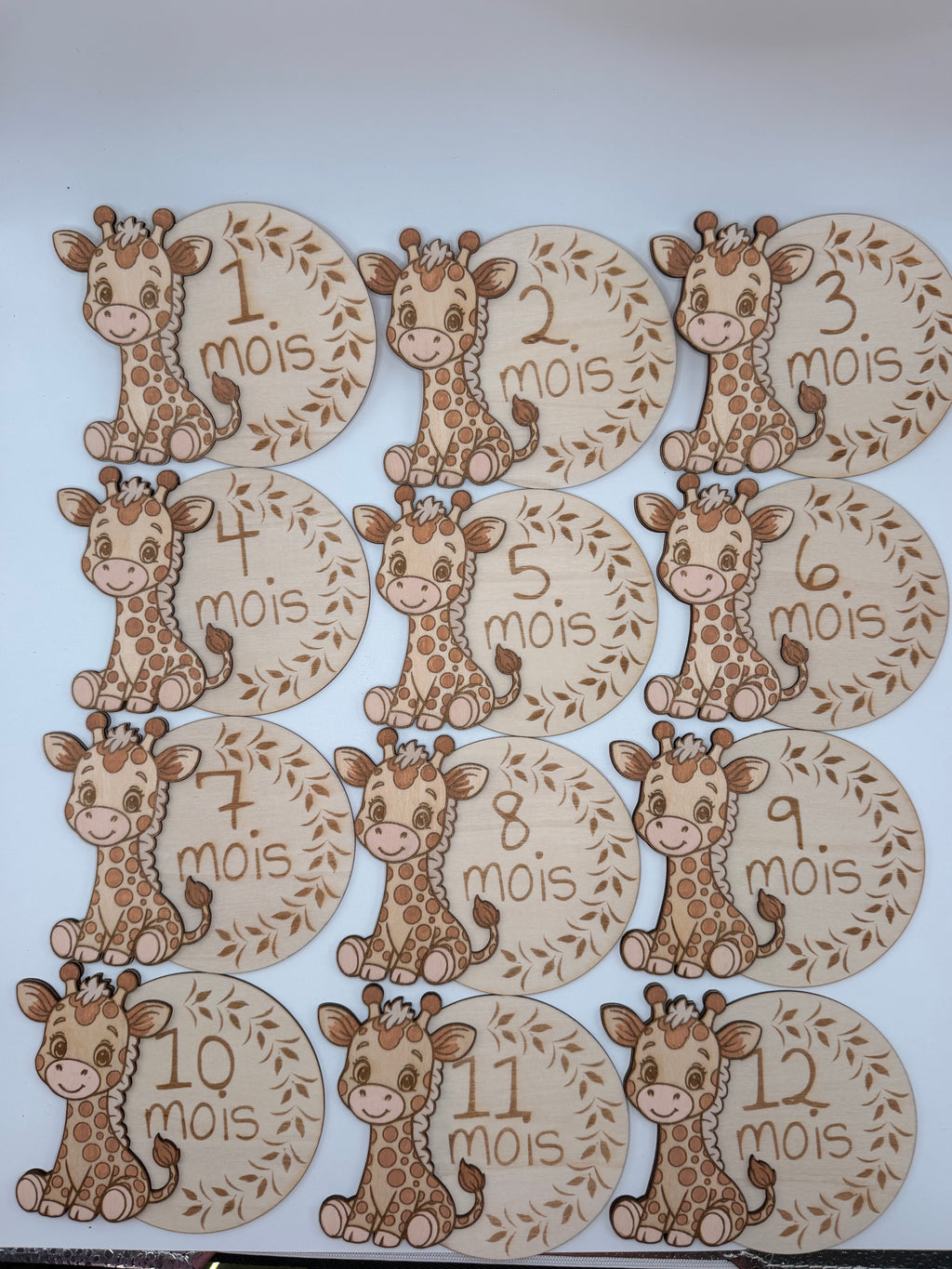 Coffret Cartes Étapes Bébé "Safari Doux"